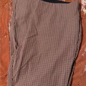 Women's Brown Checkered Skirt